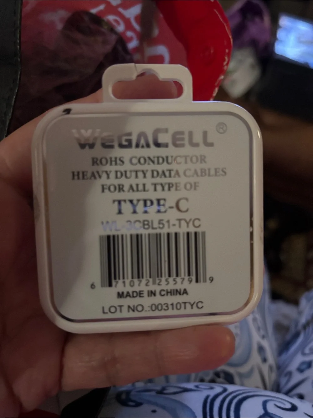 Red Type-C Fast Charging Data Cable